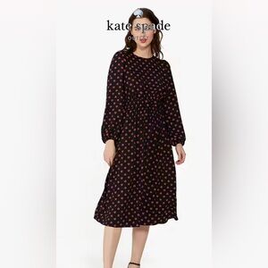 Kate Spade Black Dress with Pink Heart Pattern